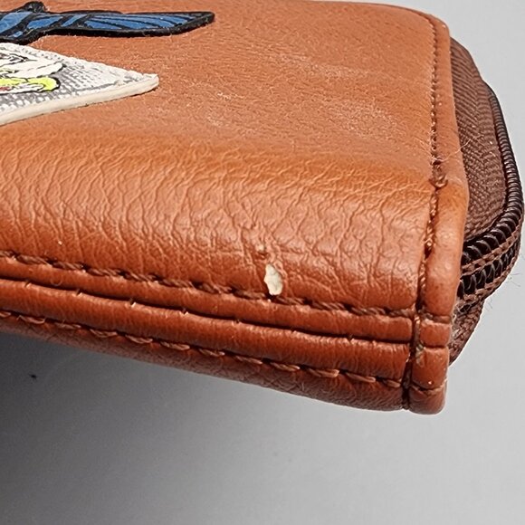 Disney Loungefly Toy Story Brown Zip Wallet Bo Peep Woody Buzz Lightyear Patch - Picture 2 of 7